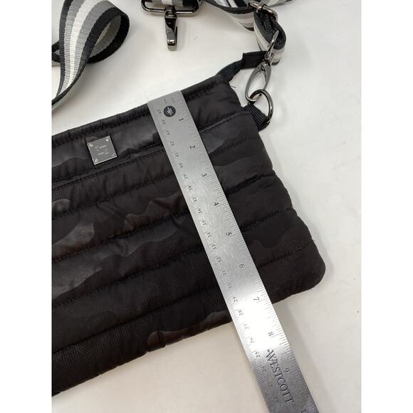 Think Royln Crossbody/Shoulder Bag Black Camo Puffer 2 Tricolor Straps Hobo - Picture 2 of 9